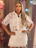 Set Crochet blanco